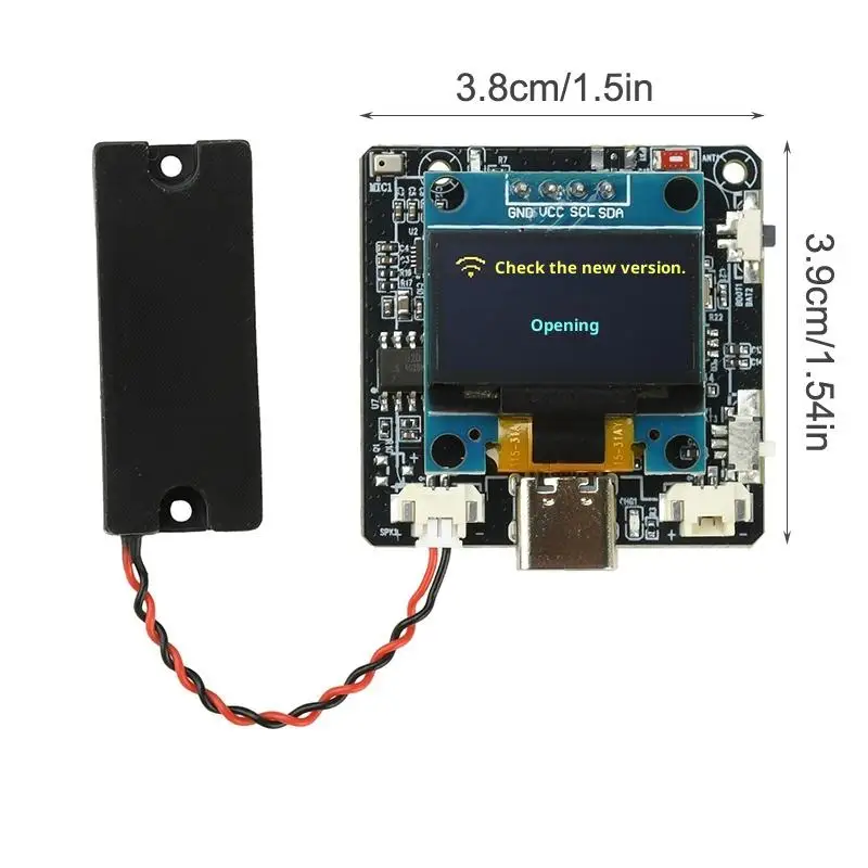 SP32-C3 Entwicklungsboard AI Dialog Voice Modul AI Sprachsensormodul mit 0,96 Zoll Bildschirm für Deepseek/Xiaozhi – Detail 1