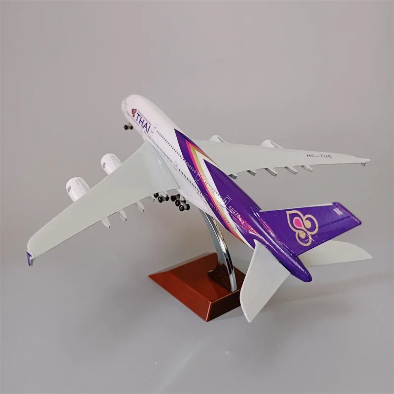 

18*20cm Alloy Metal Air Thailand THAI Airways Airbus 380 A380 Airplane Model Diecast Plane Model Aircraft w Wheels Landing Gears