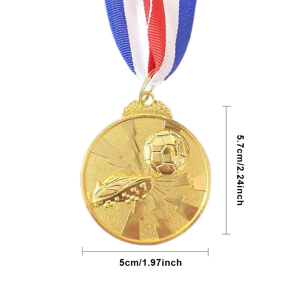 Soccer Medals Gold Silver Bronze Award Medals 2 Inch Metal Winner with Neck Ribbon Sports for Party Favors