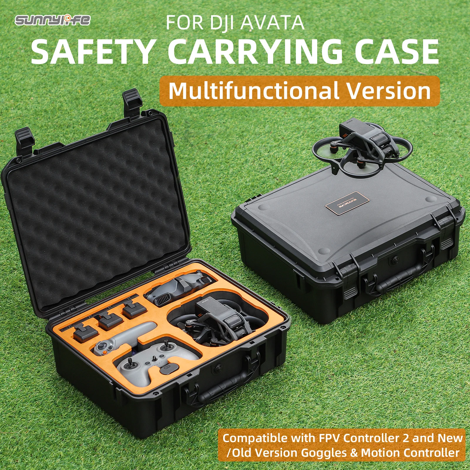 

Sunnylife Safety Carrying Case Large Capacity Waterproof Shock-proof Hard Case Goggles Integra for DJI Avata Explorer/ Pro-View