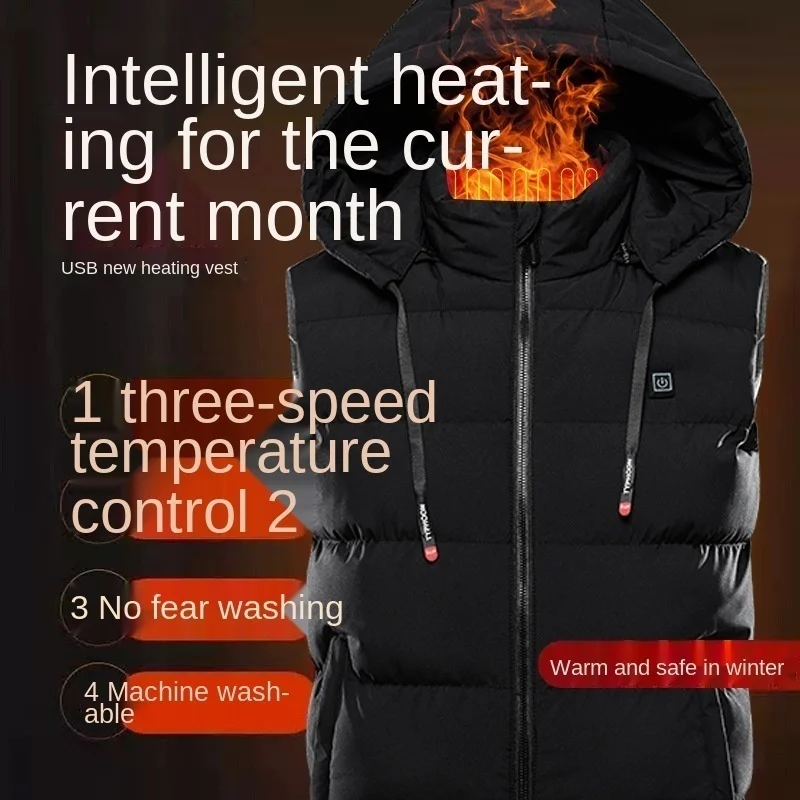 

USB Warm Sprots Thermal Coat Heatable Vest 9 Areas ded Heated Jackets Men's Women's Winter Outdoor Electric Heating Jackets