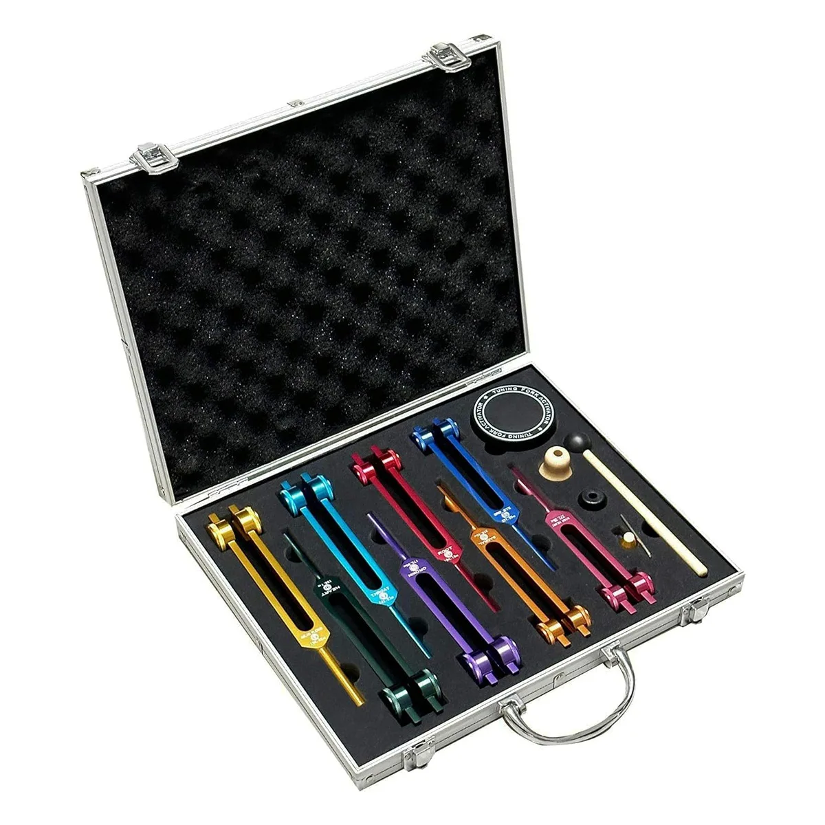 

Chakra Tuning Fork Set for Healing with Tuning Fork Activator, for Healing, Sound Therapy, Keep Body