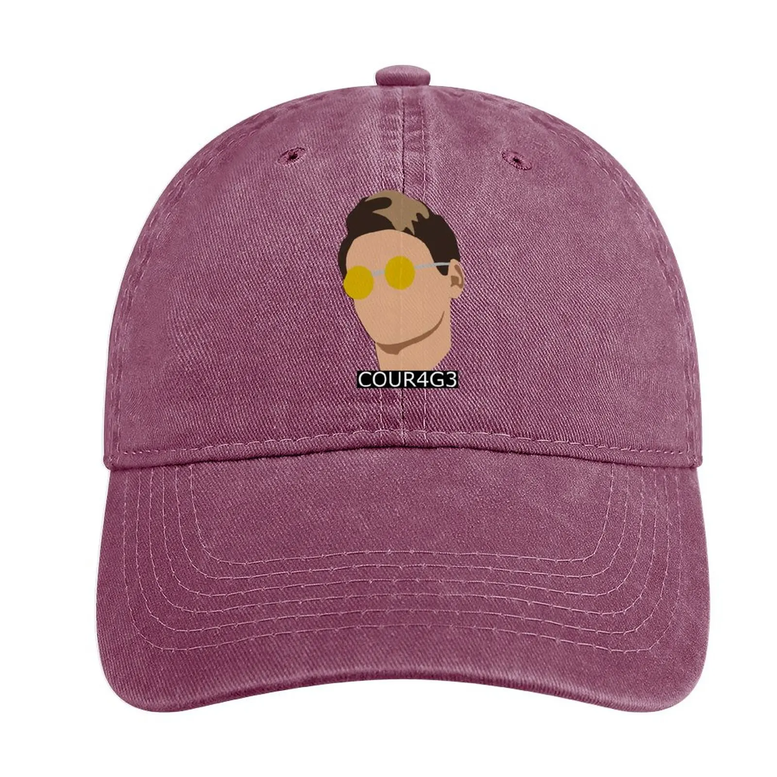 

Face of Cour4g3 Merch Cowboy Hat derby hat Thermal Visor Streetwear beach hat Hat Women Men'S