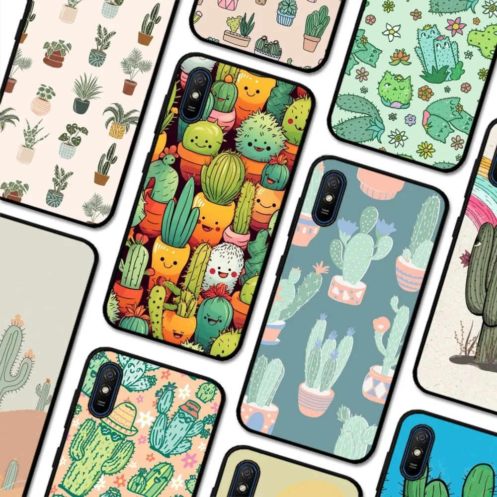 

Plant Cactus Phone Case For Redmi 5 6 7 8 9 10 plus pro 6 7 8 9 A GO K20 K30 K40 pro plus F3 Fundas