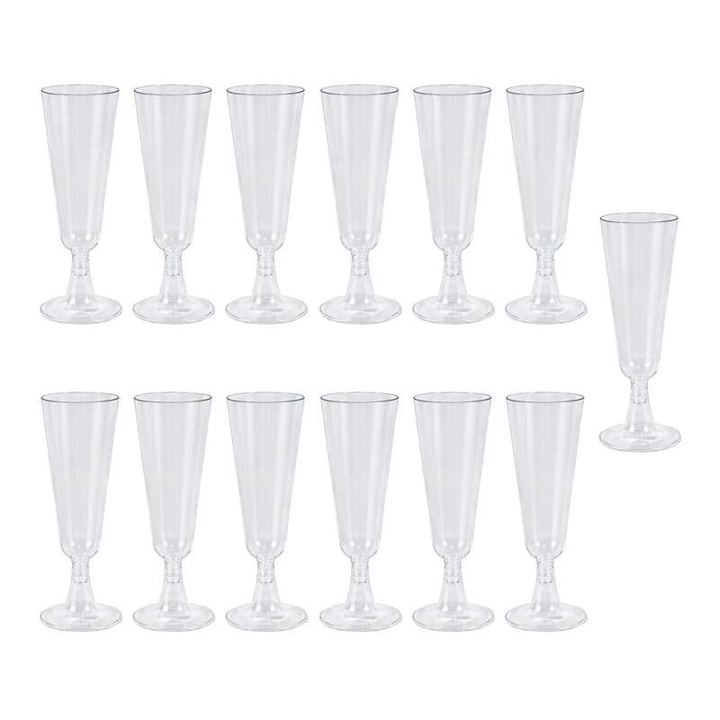 

240Pcs 150Ml Disposable Hard Plastic Champagne Glass Red Wine Glass Goblet Wine Glass Party Festival Event Supplies