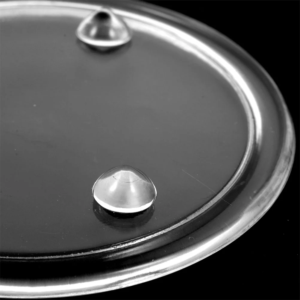 

3pcs Glass Tray Round Clear Pillar Holder Plate Wedding Centerpieces