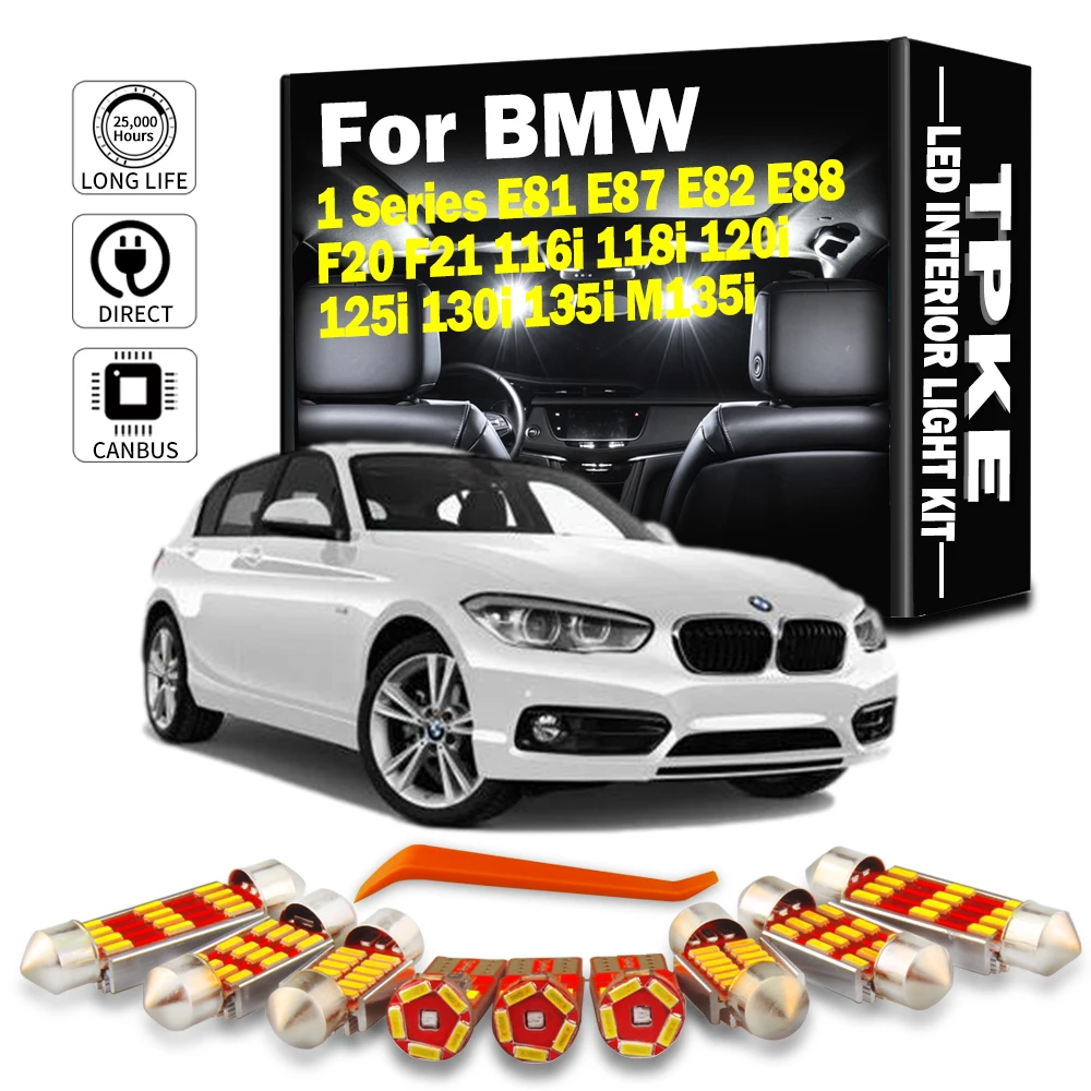 TPKE Canbus светодиодный комплект освещения салона автомобиля для 2003-2014 BMW 1 серии E81 E87