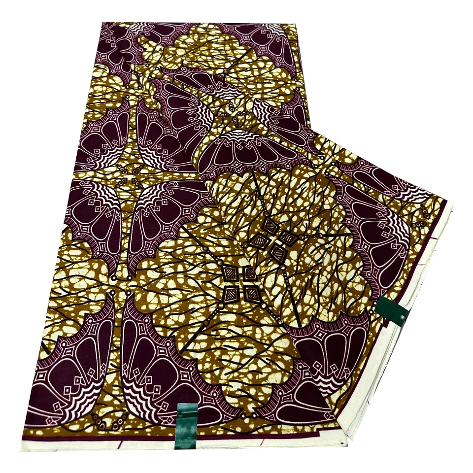 African Printed Fabrics Wax Cotton Material 6 Yards One Unit Holland Wax Fabric Hollandais Best Quality