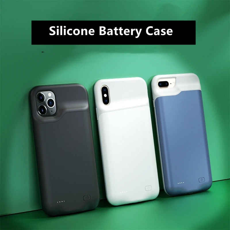 cute iphone 11 cases Luxury Battery Case For iPhone 13 Pro Max 12 Mini 11 XR XS SE 2020 de telefono fundas carcasas Power Bank Charger Cover Silicone cute iphone xr cases