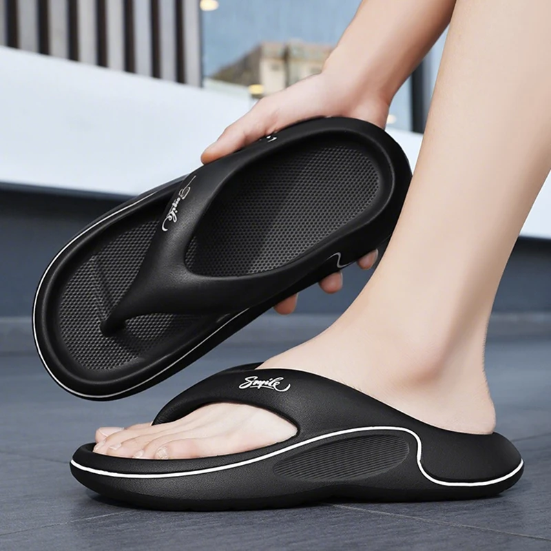 Flip-Flops for Men and Women Summer 2025 New Outer Wear Non-Slip Anti-Odor Flip-Flops Thick-Soled Beach Slippers - 6