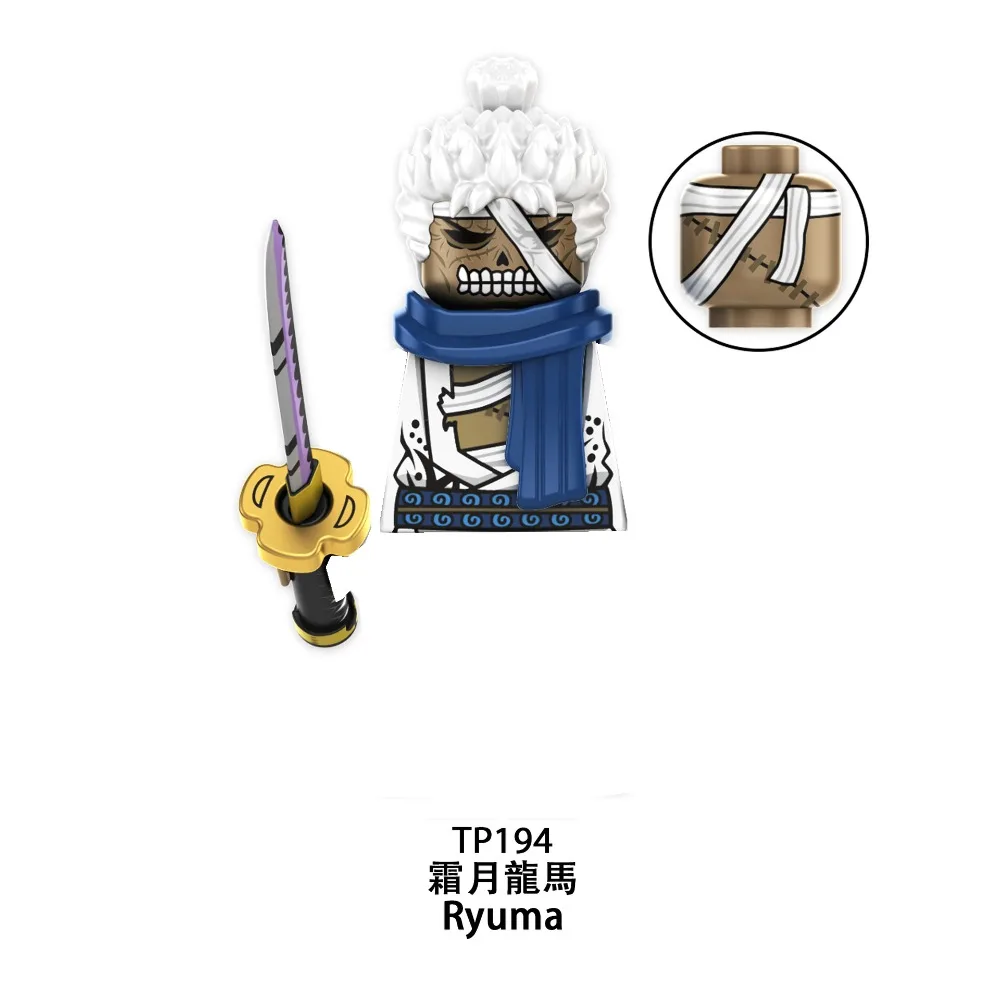 Anime Series One Piece Mini Action Figure Doll Shanks Eustass Kid Bartolomeo Ryuma Puzzle Assembly Block Doll Kid's Toy Gifts