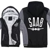 SAAB Hoodies Men Coat Winter Warm Fleece SAAB Sweatshirts Jacket 3