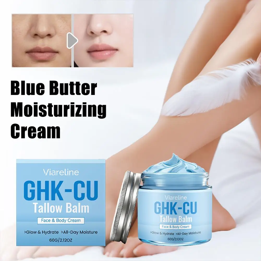 GHK-CU Kupferpeptid-Talg-Balsam für Gesicht & Körper, Manuka-Honig Blauer Balsam-Creme, für reife, trockene & empfindliche Haut – Detail 17