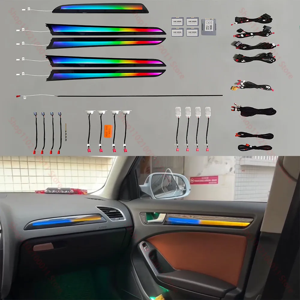 Lámpara de ambiente para Audi A4, A5, B8, Q5, 2009 2017, Piano, Panel
