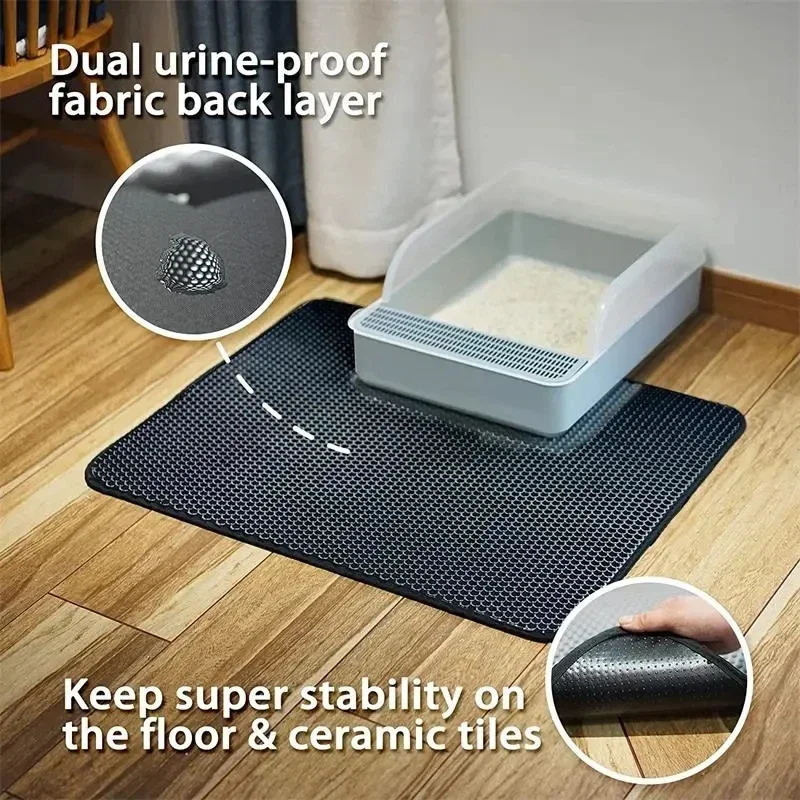 Title 5, Cat Litter Mat Pet Toilet Waterproof Double Lay...