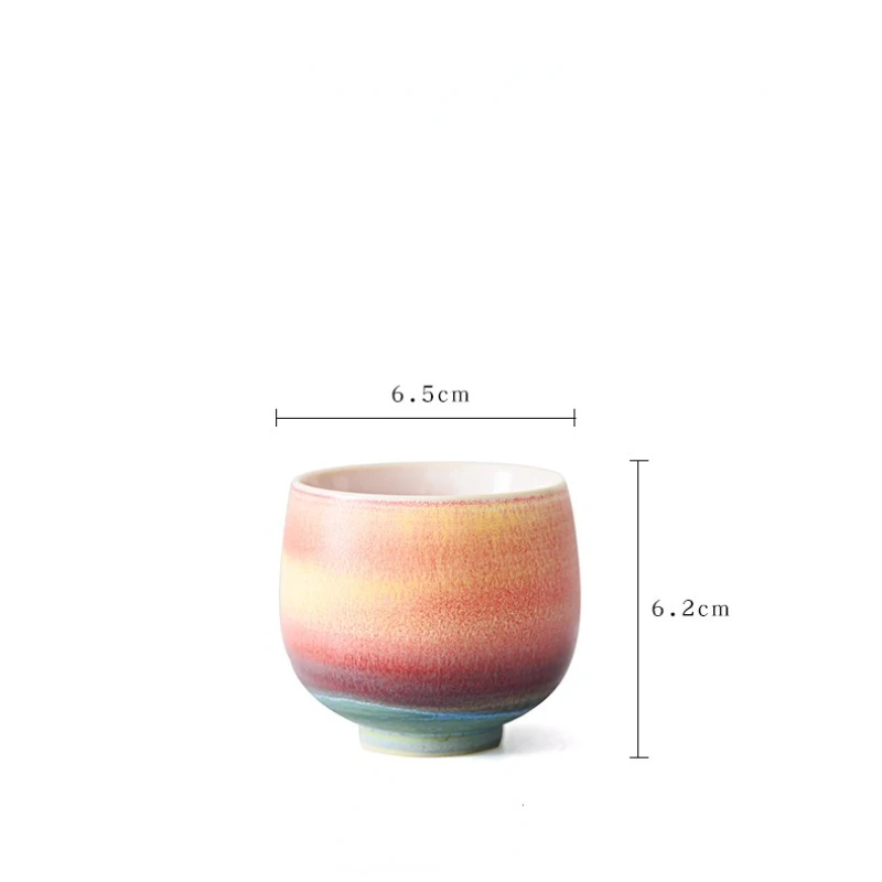 Ceramic Tasting Tea Cup Large Kung Fu Tea Cup Kiln Change Master Retro Ink Wind Drinking Personal Cups