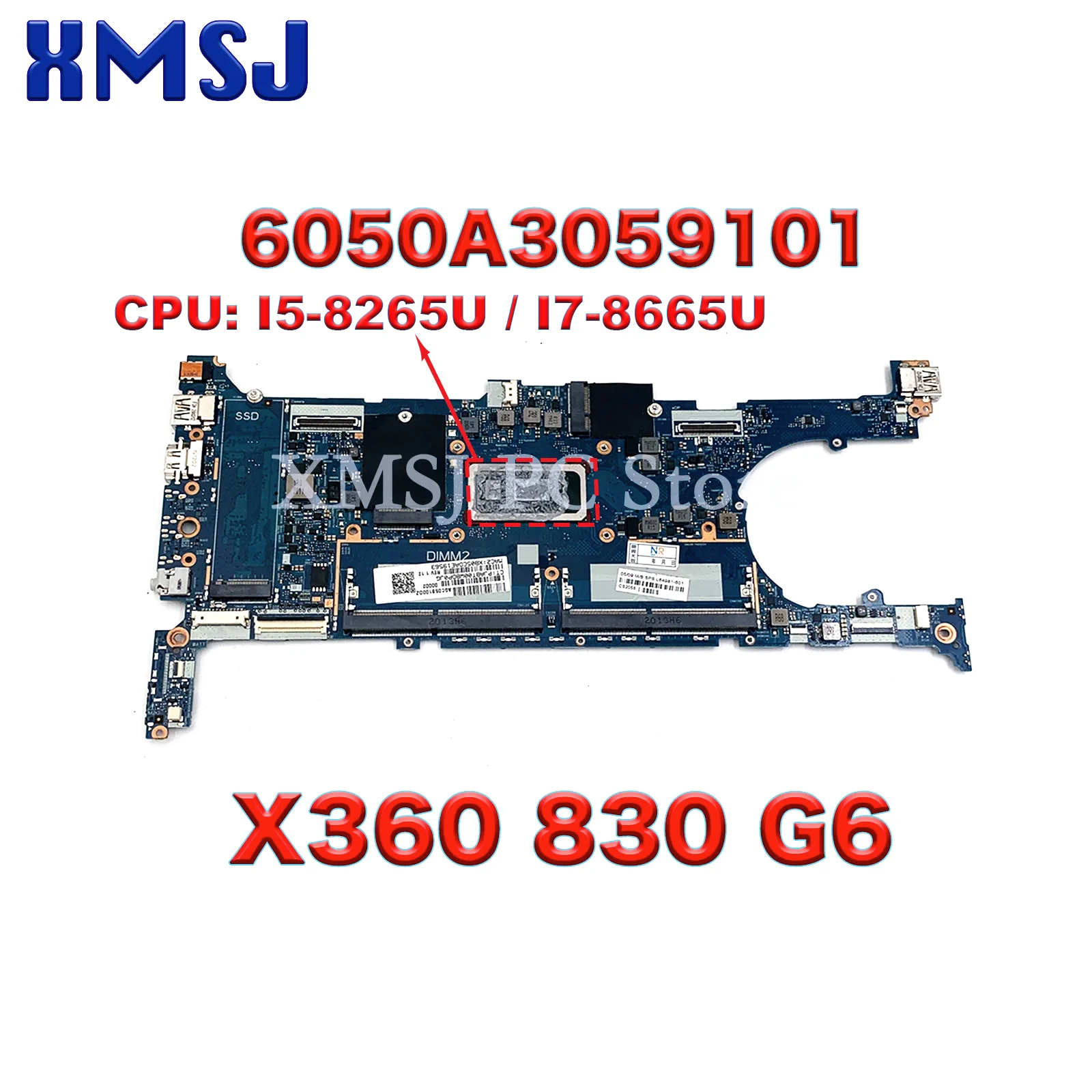 

For HP EliteBook X360 830 G6 Laptop Motherboard 6050A3059101 With i5-8365U i7-8565U CPU L70899-601 L64981-601 L650059-601