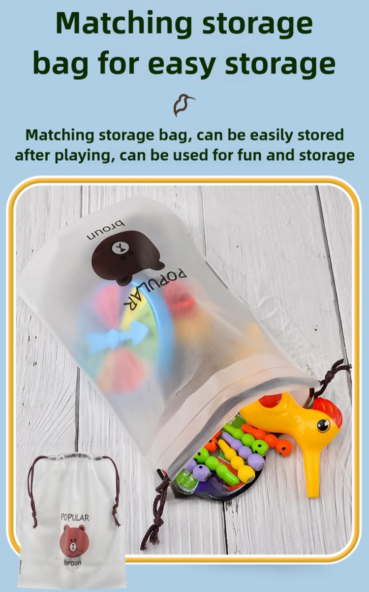 Woodpecker magnetic insect fishing toy view 14