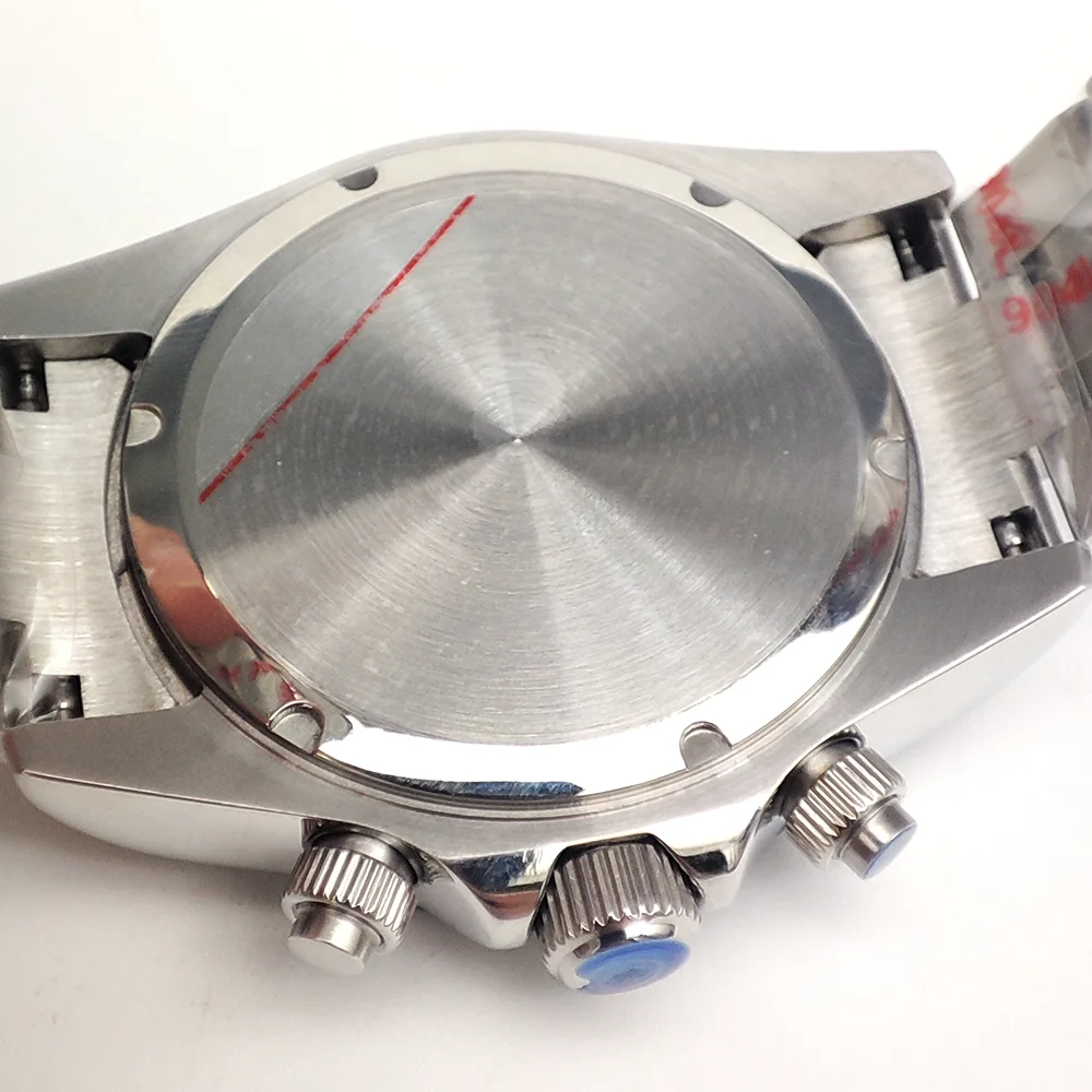 メンズクォーツ時計,クロノグラフ,サファイアクリスタル,ステンレス