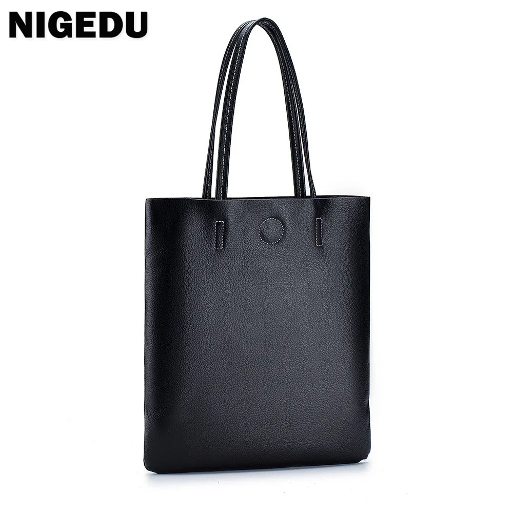 Sac à Main Fourre-tout En Cuir De Vachette Vintage - Grande Capacité, Bandoulière Réglable, Noir