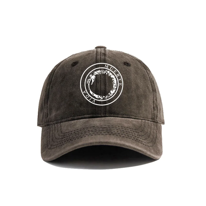 Canserbero Muerte Vida Distressed Baseball Cap Adult Unisex Adjustable Retro Dad Hat Summer Breathable Hats baseball cap baseball caps baseball hats
