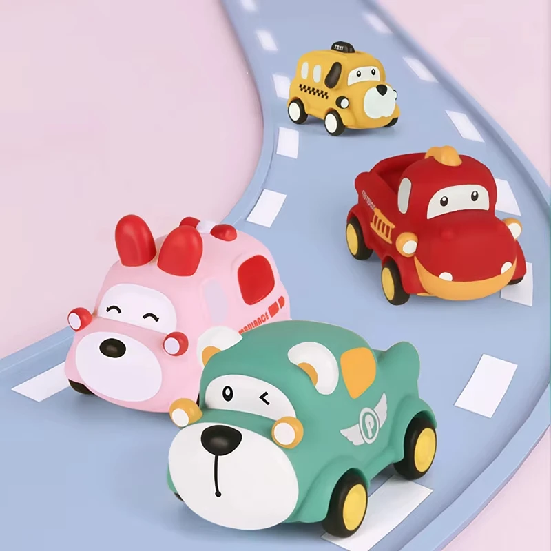 Children's Inertia Toy Vehicles Mini Racing Car Kids Educational Toy Fire Engine Ambulance Cars Models Boys Girls Birthday Gifts