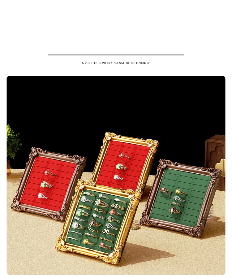 Vintage-Fotorahmen, Schmuck-Display-Tablett, nordischer Ins-Stil, Ringhalter, Ohrringe, Vitrine für Boutique-Shop-Dekoration – Detail 6