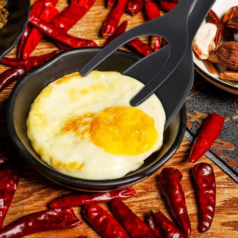 Shovel Clip Silicone Grip Flip Tongs Egg Steak Spatula Tongs Clamp Pancake Fried Turners Cooking Tool 1PCS Kitchen Accessories silicone cooking tools