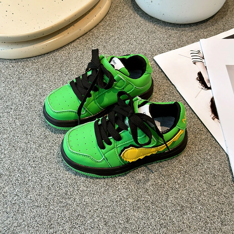 Children Casual Shoes Four Seasons Kids Single Sneaker Mandarin Colour Basketball Sports Shoes Boys Girls Sneaker Board Shoes 6