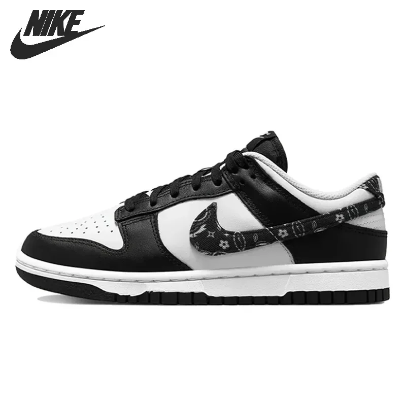 Nike-Chaussures De Skate Sb Dunk Low Ess Pour Homme Et Femme, Cestini Unisexes Noires Paisley