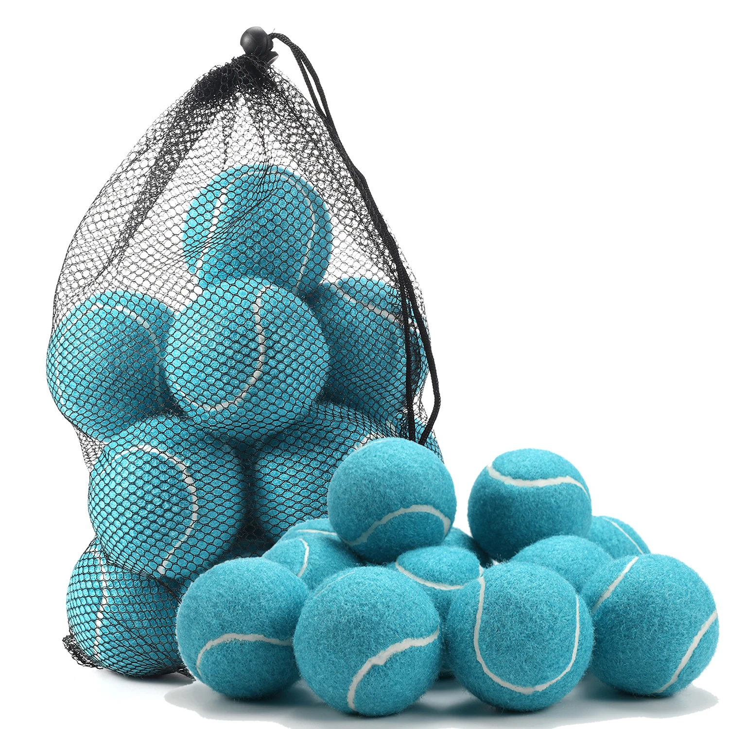 Tennis Balls High Elasticity Durable for Beginners Practice with Mesh Bag
