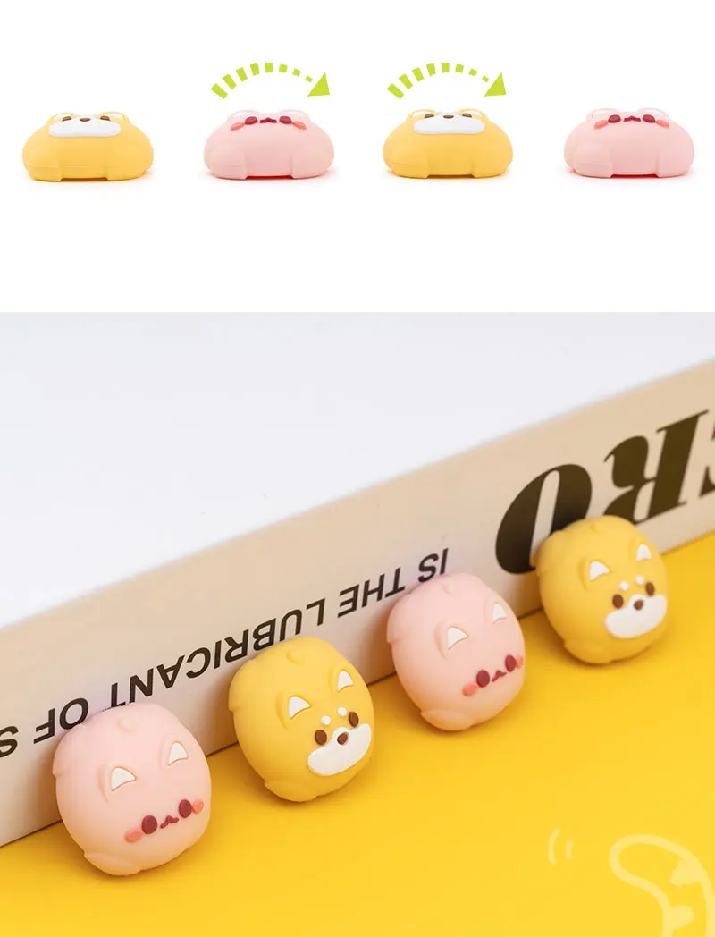 New Silicone Jon Con Thunb Grip Caps For PS4 PS5 Cute Dog Cat Joystick Caps For NS Pro Cover Analog Thumb Stick Grips
