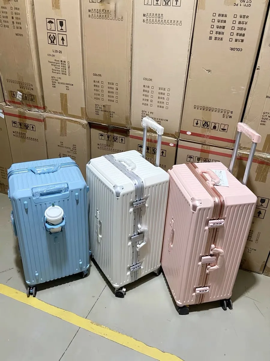 Thiened Aluminum Alloy Frame Large Capaci Five-Wheel Lage Bag 30 Inch ex Suitcase with Brake And Combination Lo