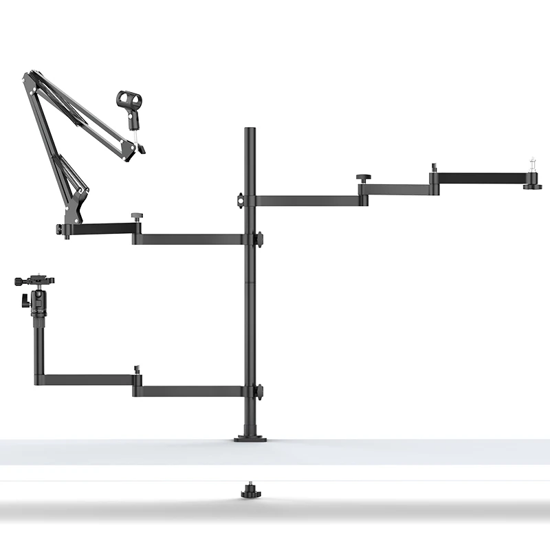 Support de Lumière, ULANZI Support de Caméra de Table vec vis 1/4,  Extensible jusqu'à 44-105 cm / 17-41 Pouces, Perches et Supports  d'éclairage