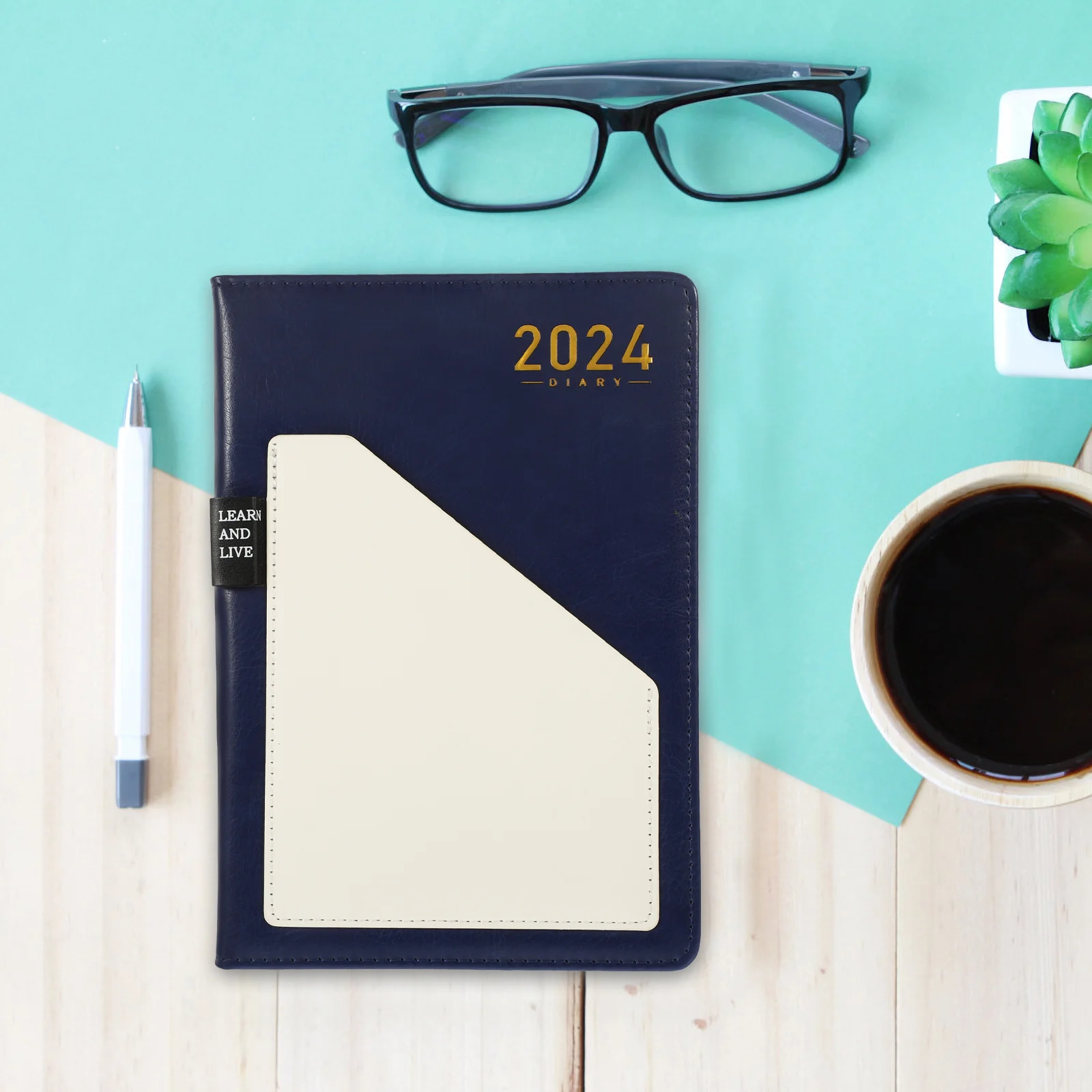 

Scrapbook 2024 Planner English Schedule Planning Notebook Office Pads Personal Life Journal Paper Notepad