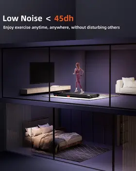 Under Desk Treadmill, Incline Walking Pad Treadmill 330lbs Capacity, 2.5HP Portable Treadmills for Home 2