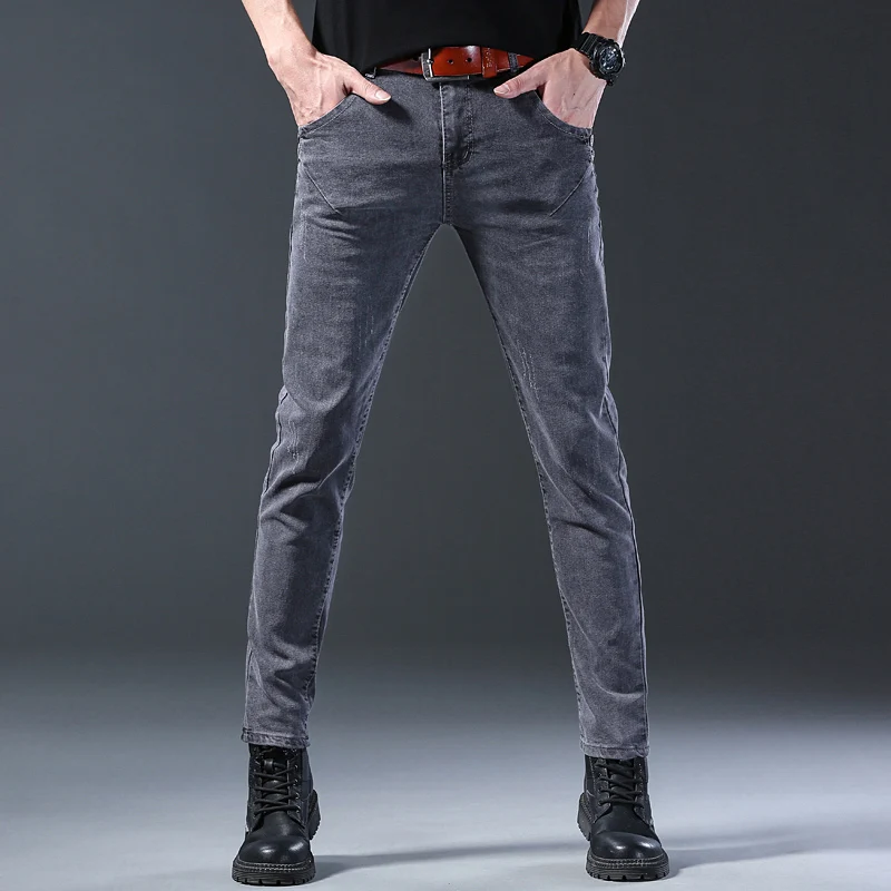 2024 New Men Spring and Autumn Korean Version Comfort Men Stretch Youth Slim Fashion Skinny Jeans Pants Designer Clothes 4