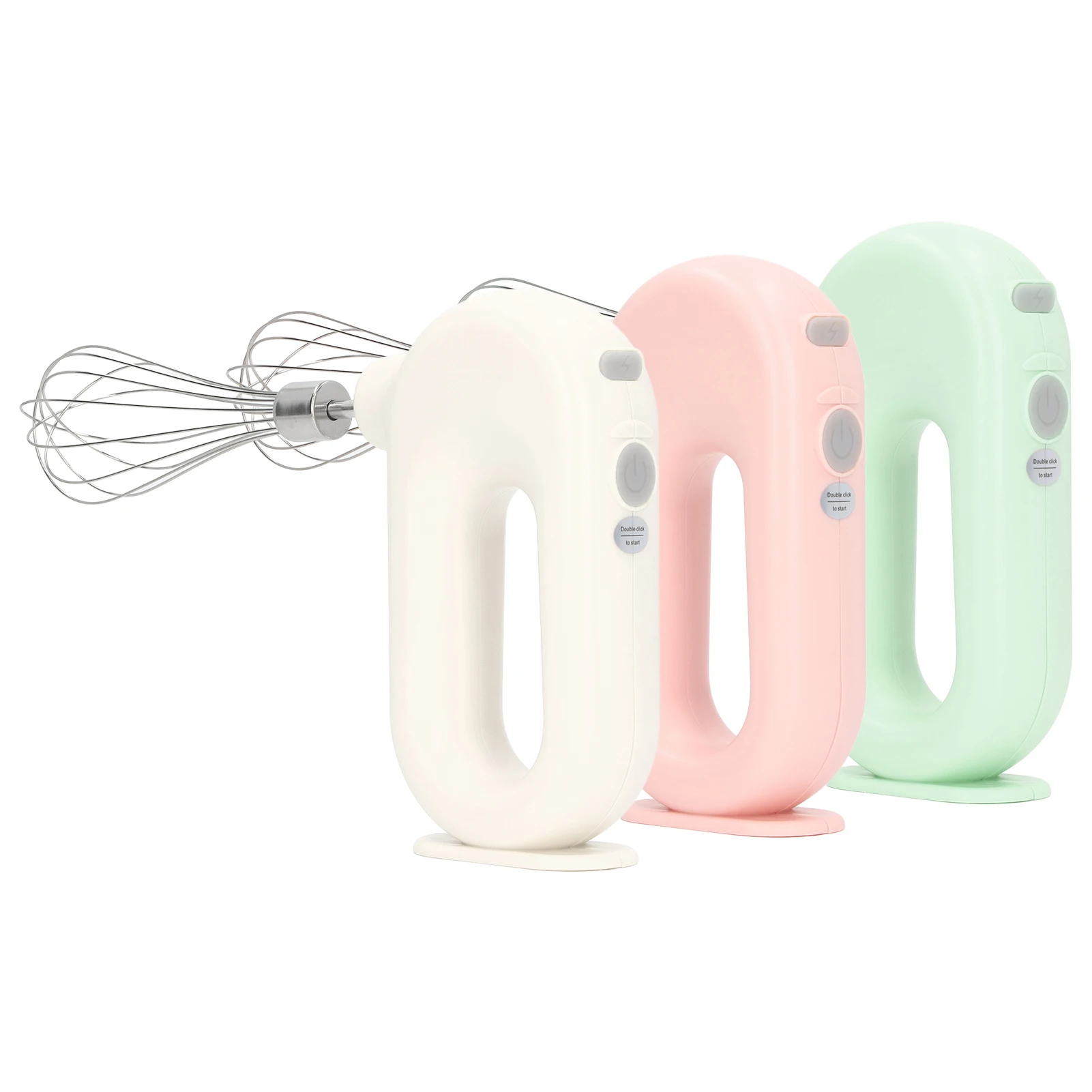 Electric Eggbeater Electric Hand Mixer USB Charging 4 Level Adjustment Electric Eggbeater Handheld Milk Frother for Home Kitchen 6