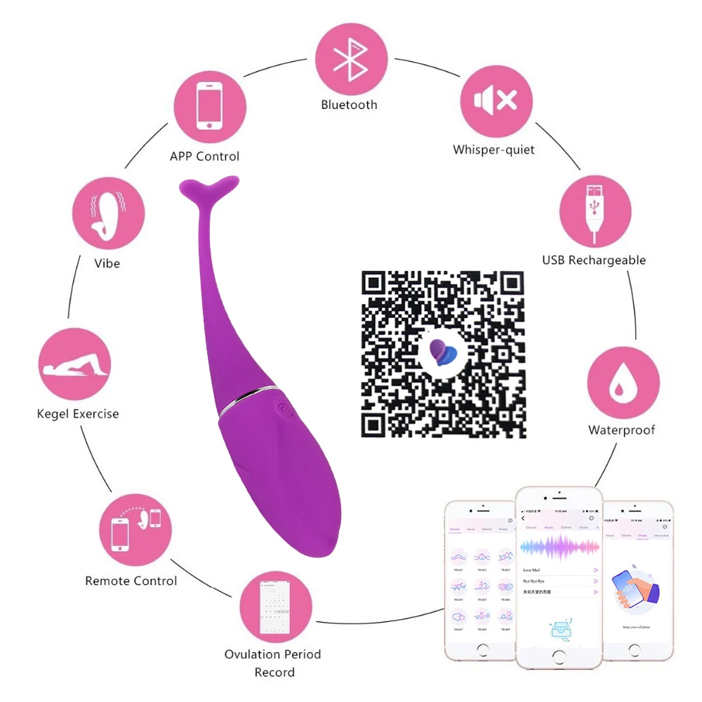 Dolphin Vibrator Mit Bluetooth App Steuerung Für Damen_voghion.com