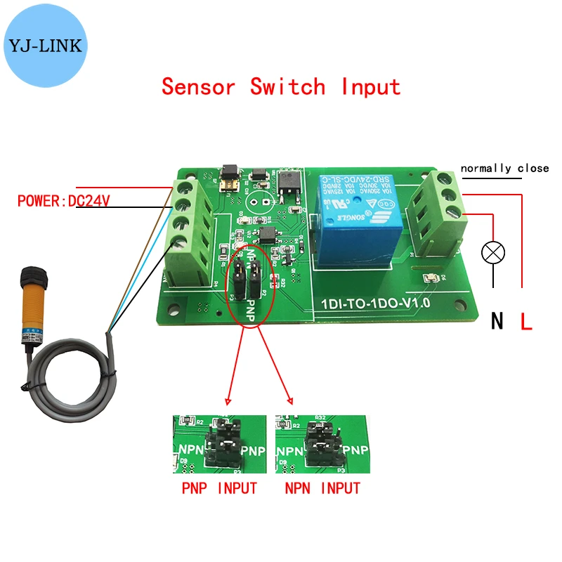 Digital Input Signal Trigger Relay Output NPN PNP Sensor Control Relay