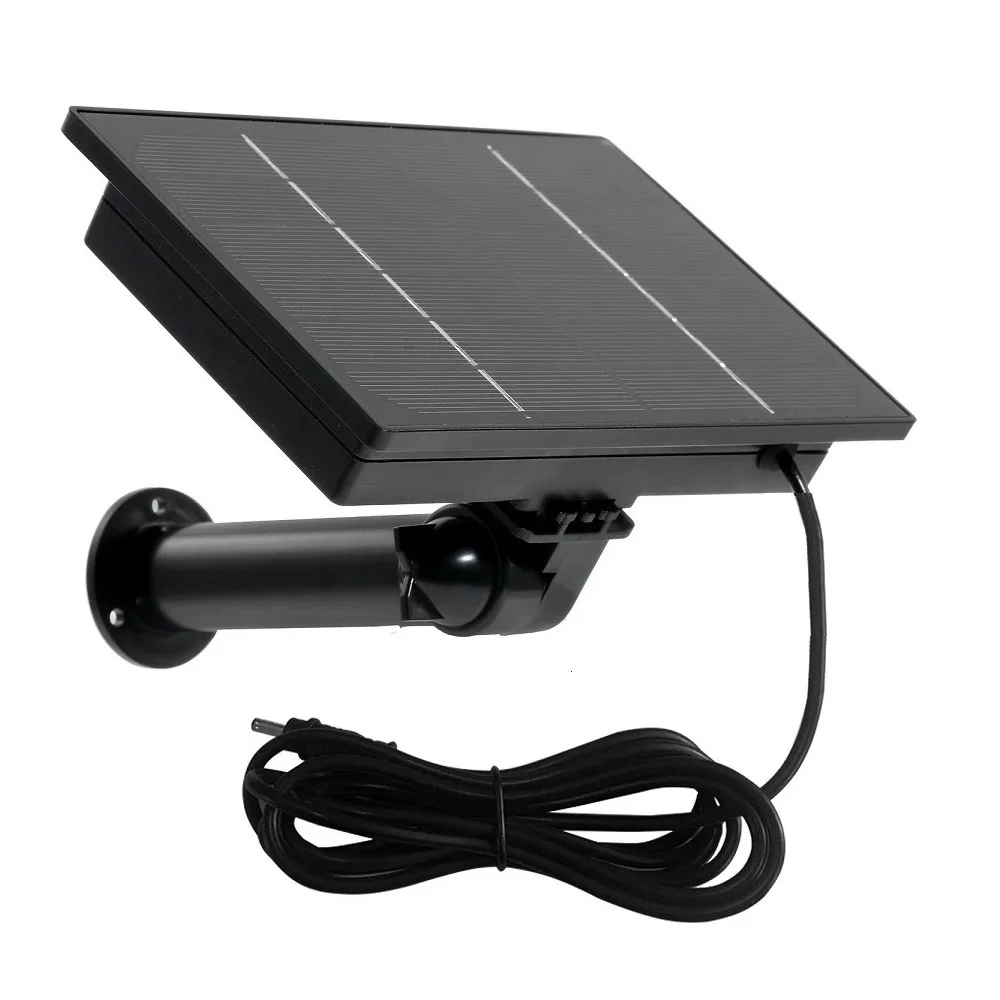 Solar Panel For Trail Camera Outdoor, 4W 5V USB Solar Panel Charger 5200mAh Battery 12V Solar Power Compatible With Security Cam