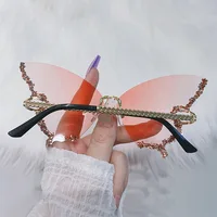 Luxury Party Sunglasses Women Butterfly Diamond Rhinestones Personality Flash Shades Tint Color Travel Blogger Glasses - Image 3