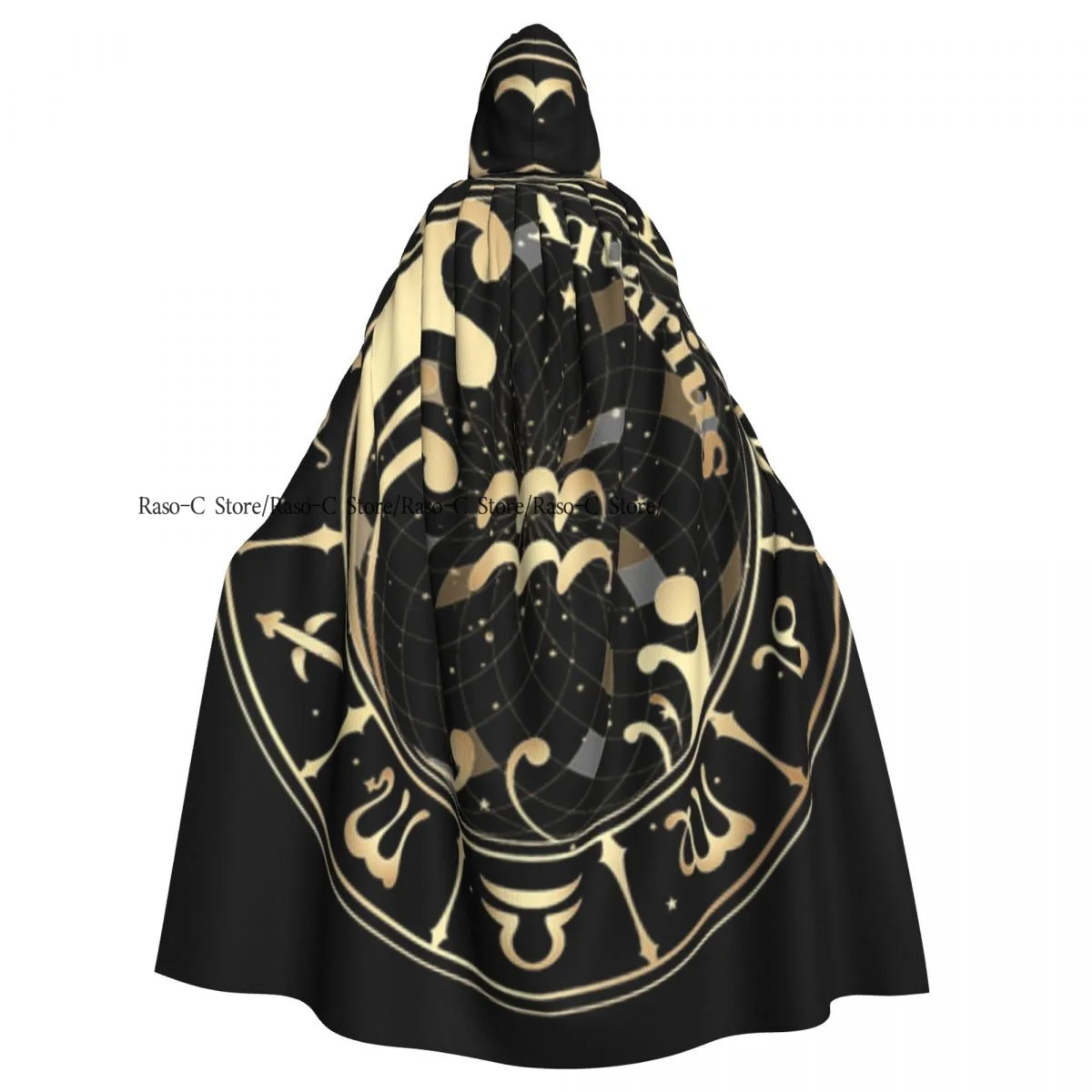 

Hooded Cloak Unisex Cloak with Hood Zodiac Illustration Cloak Vampire Witch Cape Cosplay Costume