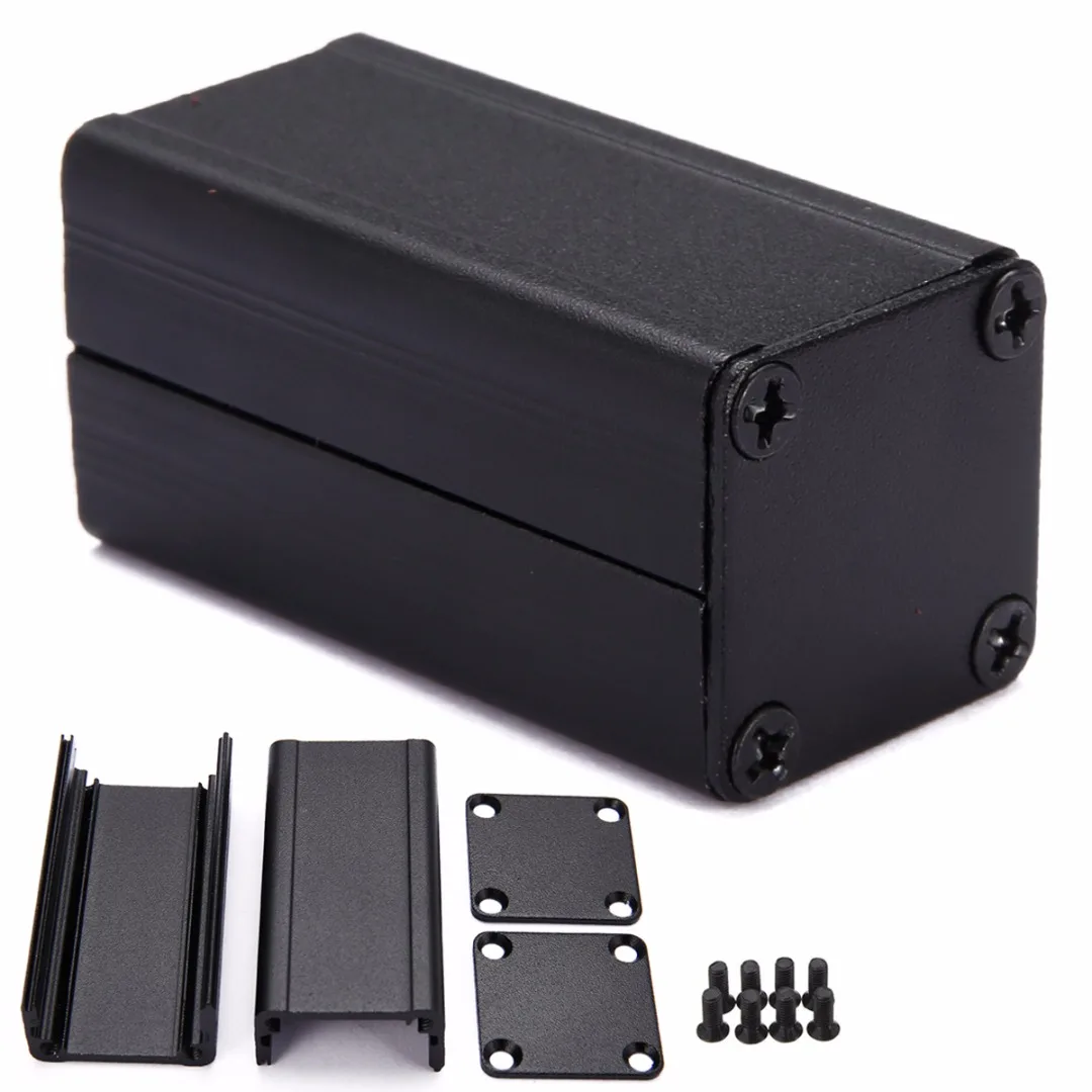 Details about   40*25*25mm Extruded PCB Aluminum Box Black Enclosure Electronic Project CaseYJM!