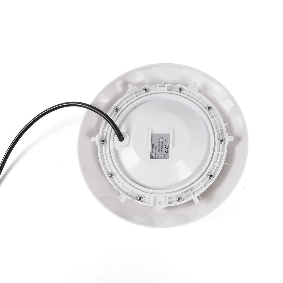 Led-zwembadverlichting, 45 W, AC12 V, RGB, onderwater, inbouw, spa, schijnwerper met afstandsbediening, decoratieve verlichting voor aquarium