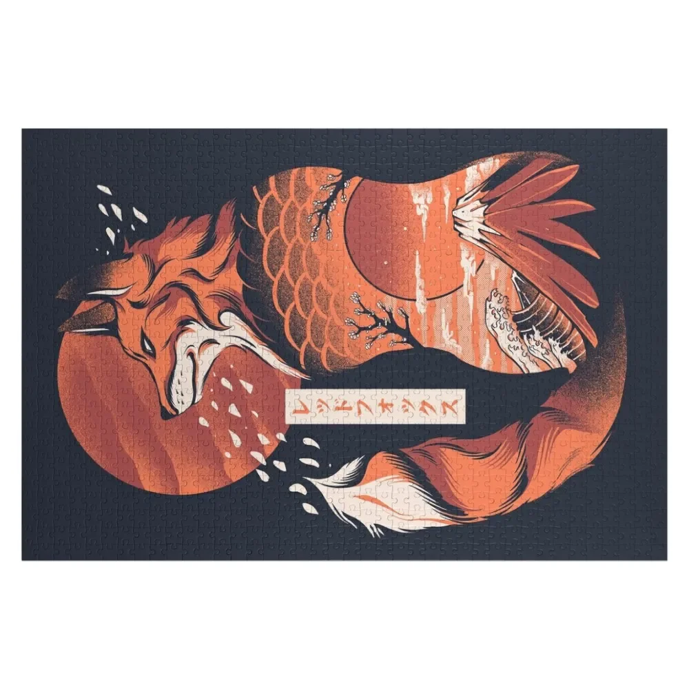 

Japanese fox Jigsaw Puzzle Custom Photo Wood Photo Personalized Puzzle