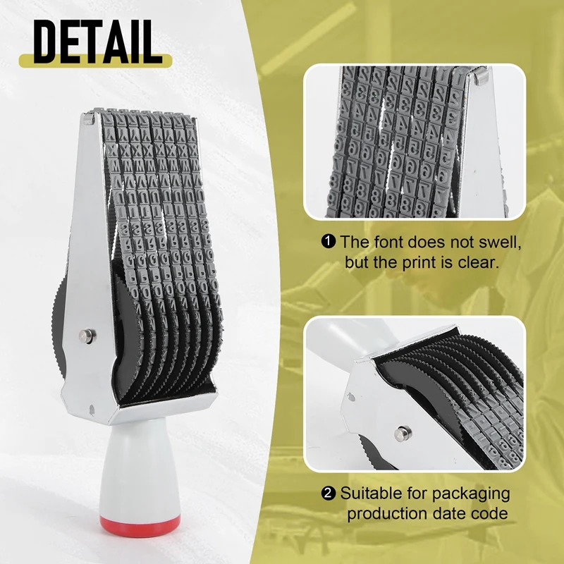 알파벳 영어 글자 숫자 롤링 고무 스탬프, 엠보싱 DIY 스크랩북 롤러, 학교 홈 장식, 8 자리