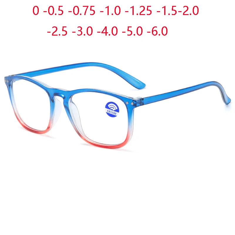 DoubleColorFrameAntiBlueRaysSquarePrescriptionEyeglassesWithAstigmatismMyopia