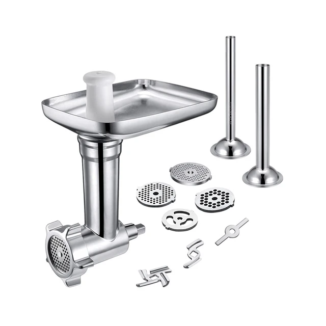 Meat Grinder Attachment for KitchenAid Stand Mixers Included Sausage Stuffer  Tubes Durable Food Grinder Attachments - AliExpress