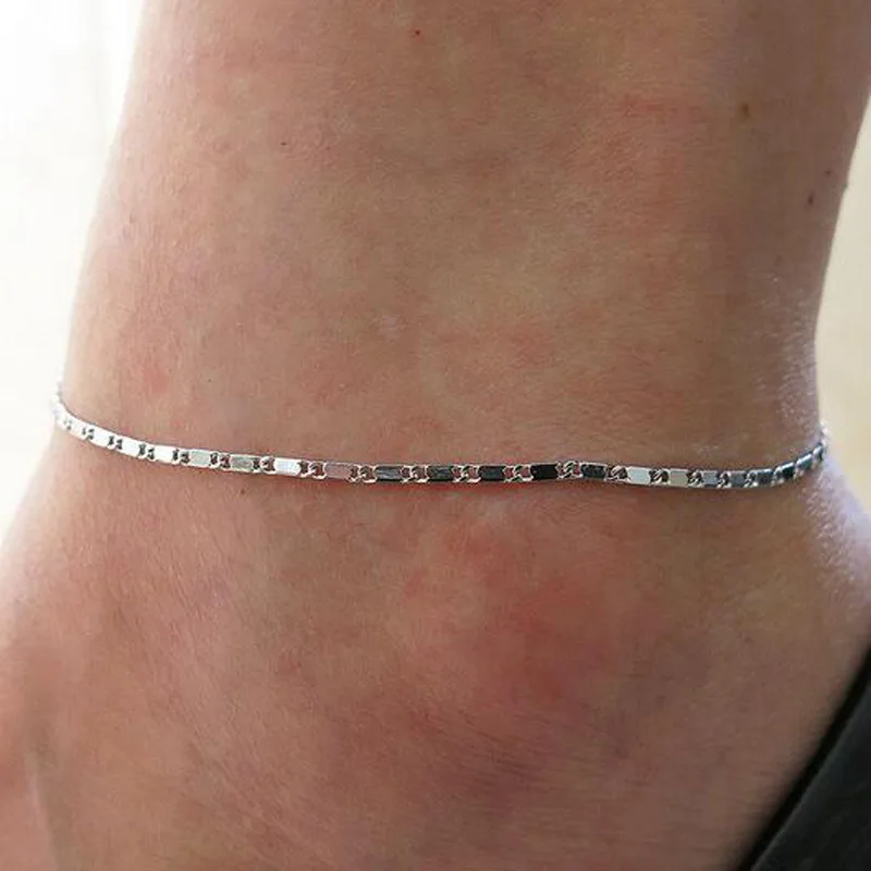 Silver Anklet Bracelet Ankle Chains Cubic Zirconia Anklet Beads Anklet Toe Foot Bracelet Fine Sexy Anklet For Women
